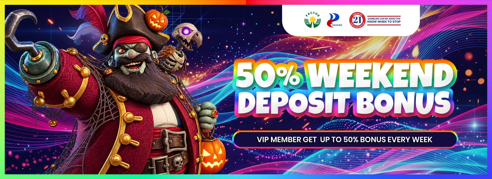 Sat & Sun: 50% extra, up to ₱288 (₱576 a weekend)